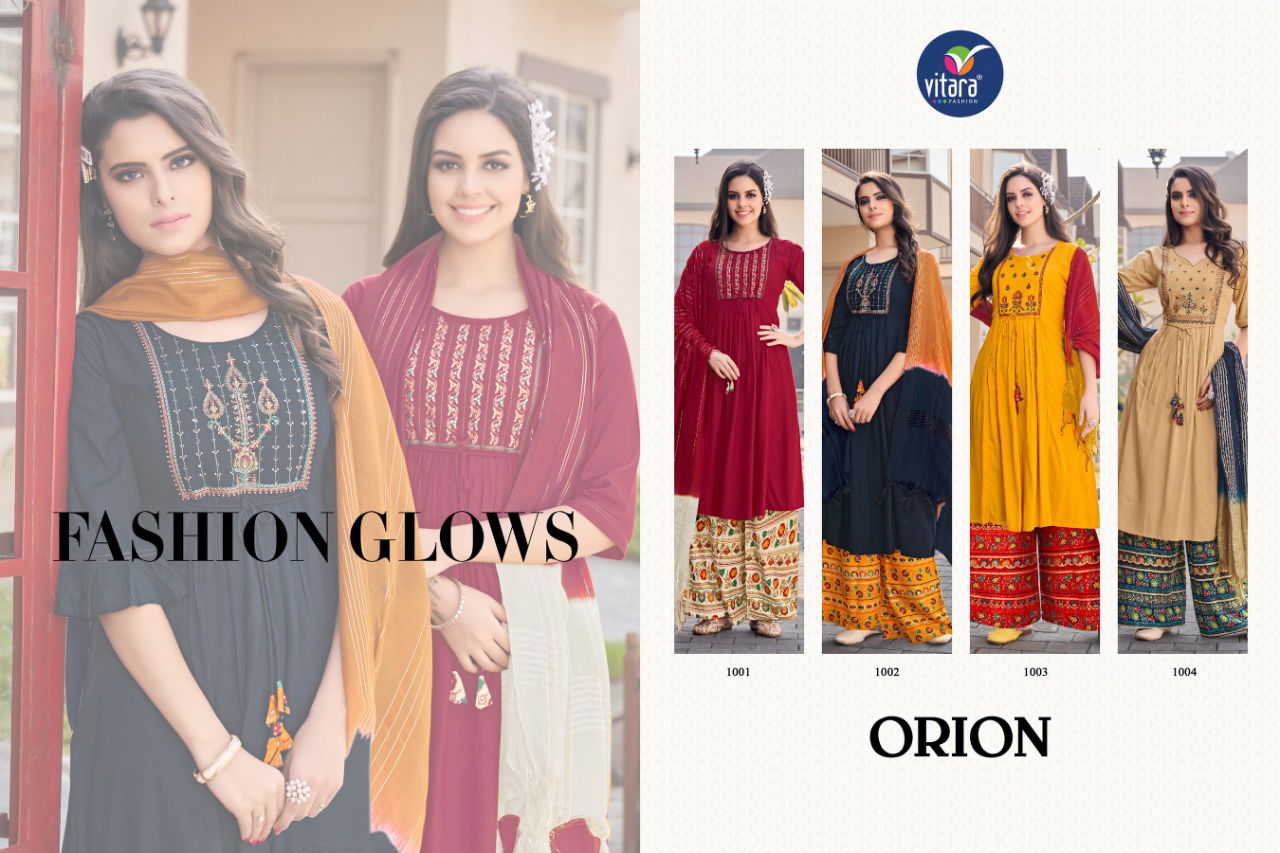 Vitara Orion Heavy Festive Wear Wholesale Readymade Plazzo Suits Catalog